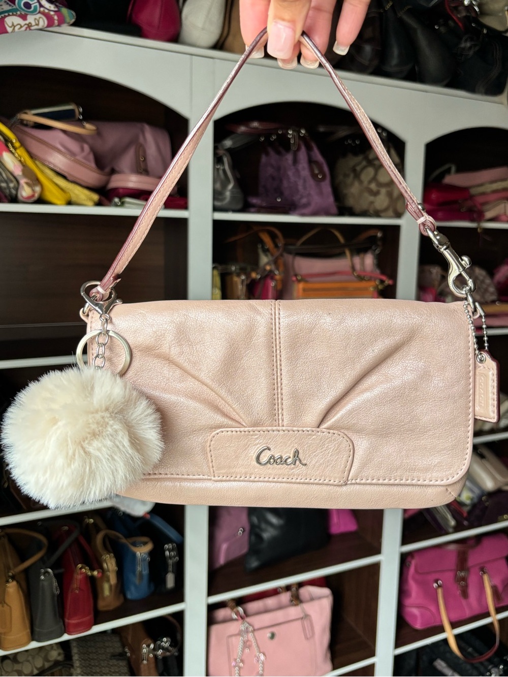 💕COACH Ashley Pleated Flap Clutch Mini Bag💕